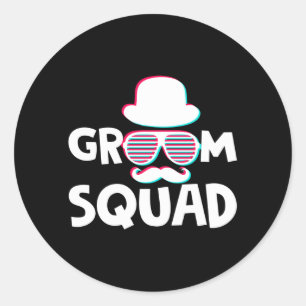 Adesivo Óculos de Sol Groom Squad Casamento Despedida de S