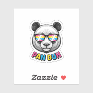 Adesivo Óculos de Sol Panda Divertido Camisa de Gravura Vi
