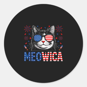 Adesivo Óculos de sol para gato Meowica merica 4 de julho 