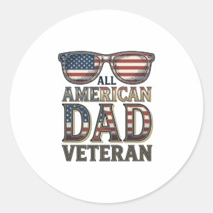 Adesivo Óculos de sol patrióticos para veteranos All Ameri