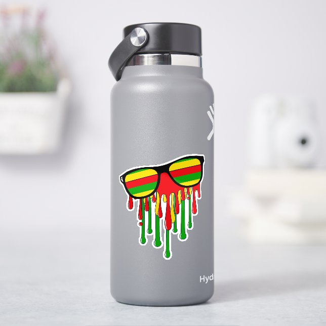Adesivo Óculos de Sol Rasta Derretendo ao Sol (HidroFlask)