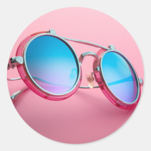 Adesivo Óculos de sol tema design, rosa legal