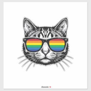 Adesivo Óculos de sol vintage arco-íris Design de camiseta