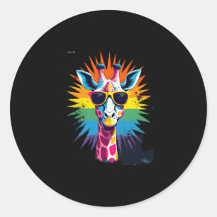 Adesivo Óculos de Sol Vintage Girafa Animal Africano Engra