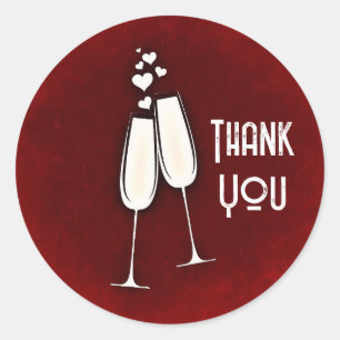 Adesivo Óculos e Corações de Champanhe