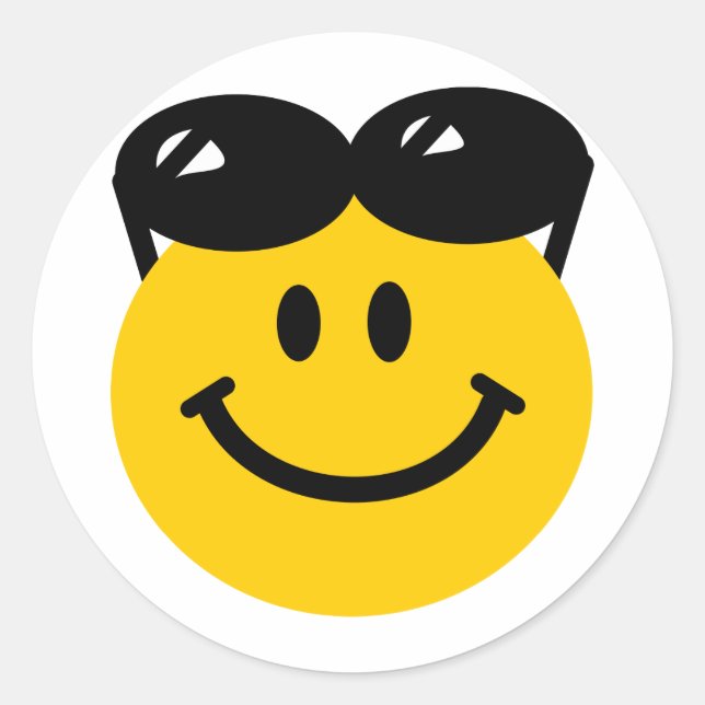 Adesivo Óculos solares tocados em cima da face da cabeça (Frente)