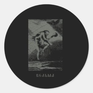 Adesivo Oculta bruxa russa Baba Jaga Gótico de horror esla