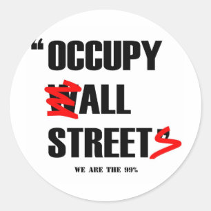 Adesivo Ocupy Wall Street All Streets Somos os 99%