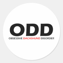 Adesivo ODD - Perturbação Obsessiva Dachshund