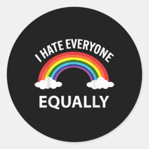 Adesivo Odeio Todos Igualmente Lgbtq Orgulho Mês Bandeira