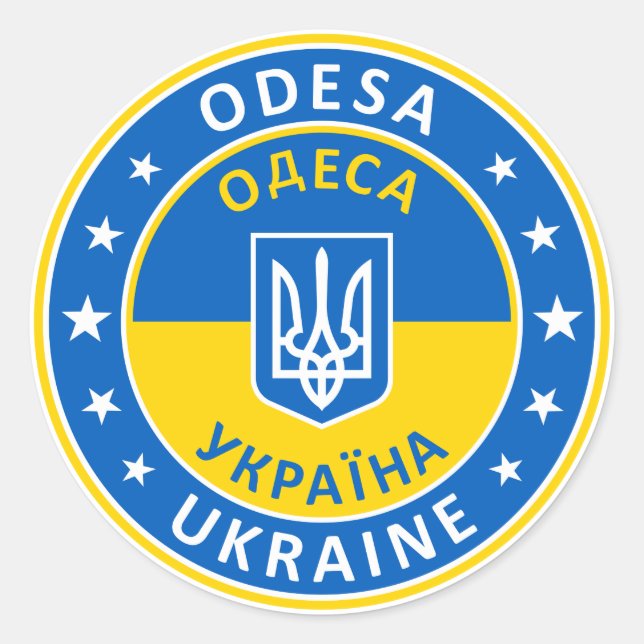 Adesivo Odesa Ucrânia (Frente)