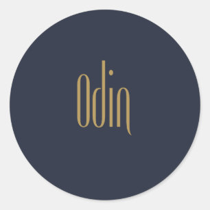 Adesivo Odin Dourado de Elegância Alta Personalizada