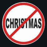Adesivo Odio Christma/Sem Declaração de Sinal de Natal Per<br><div class="desc">Ilustração de um sinal de aviso,  não é permitido Natal/Natal odioso.</div>