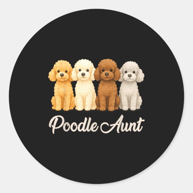 Adesivo Odle Aunt Cute Dog Lover Gift Funny Women Puppy Ow (Frente)