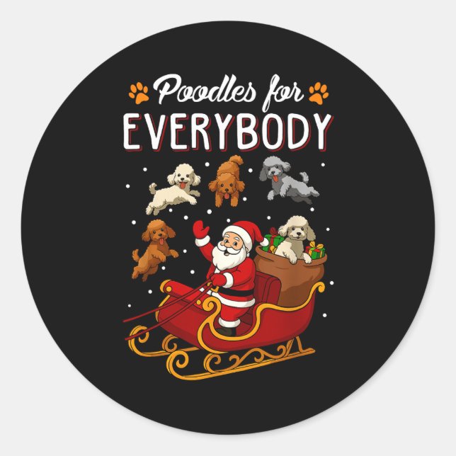 Adesivo Odles Christmas Dog Mom Men Women Kids Funny Odle  (Frente)