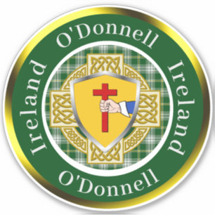 Adesivo O'Donnell Irish Shield/Celtic Cross Personalizado