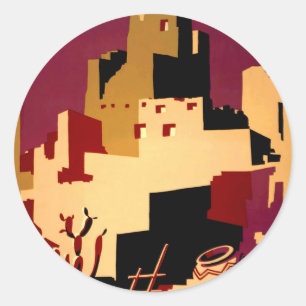 Adesivo Oeste do Sudoeste Pueblo WPA Nacional