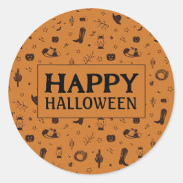 Adesivo Oeste feliz do halloween