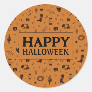 Adesivo Oeste feliz do halloween