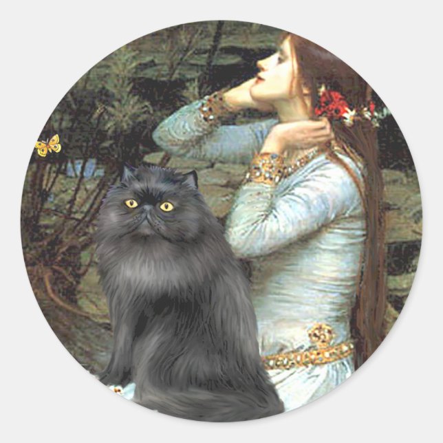 Adesivo Ofélia - gato persa preto (Frente)