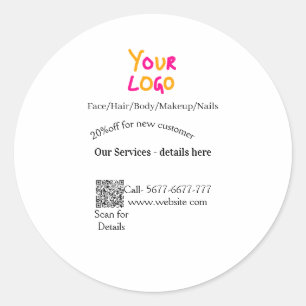 Adesivo oferta de desconto de serviços de salão de massage