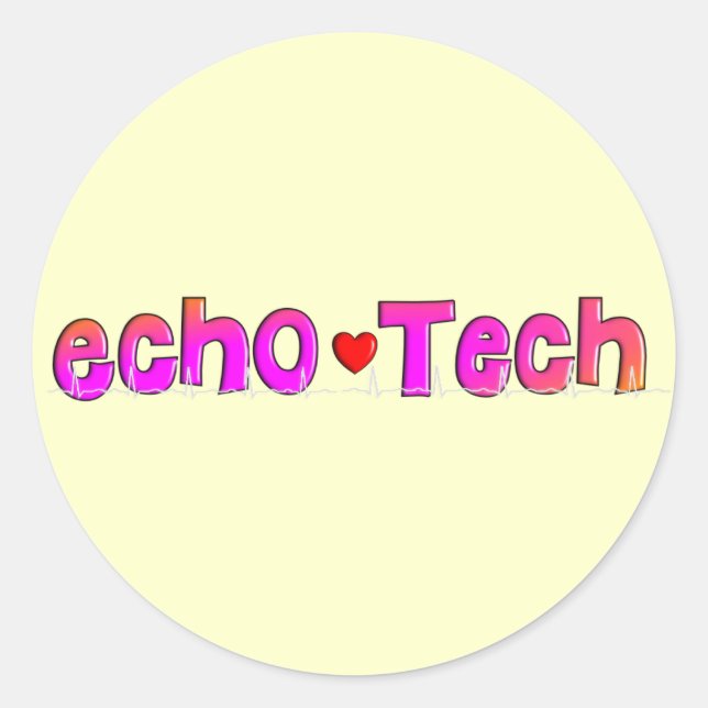 Adesivo Ofertas da Echo Tech (Cardiac Echo Tech) (Frente)