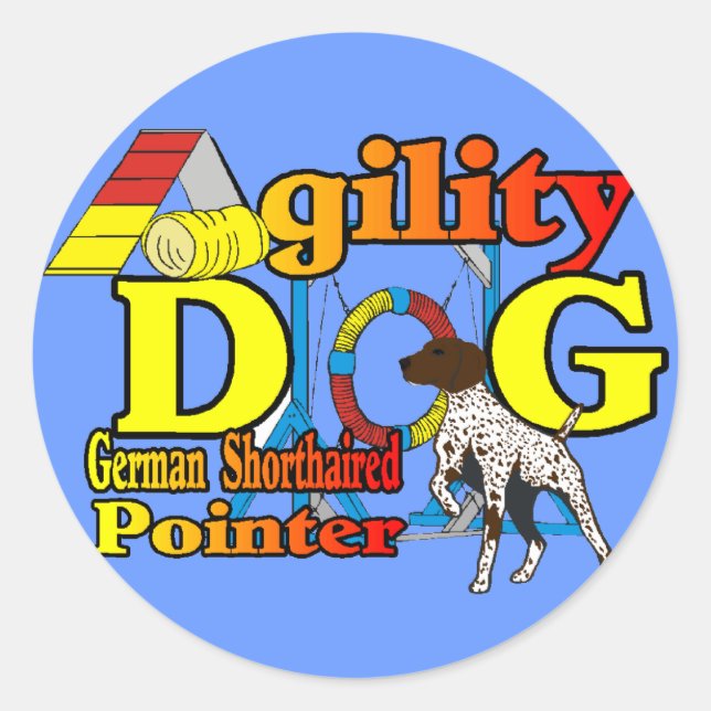 Adesivo Ofertas de agilidade para ponteiros curtos alemães (Frente)
