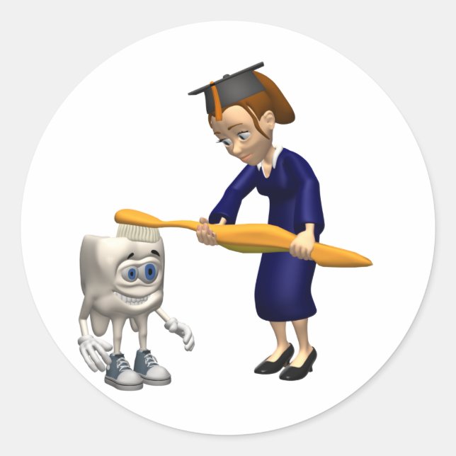 Adesivo Ofertas de Higiene Dental ou Graduação Dentista (Frente)