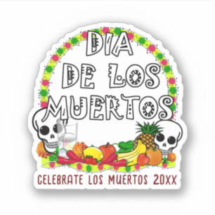 Adesivo Ofertas Para O Dia De Los Muertos