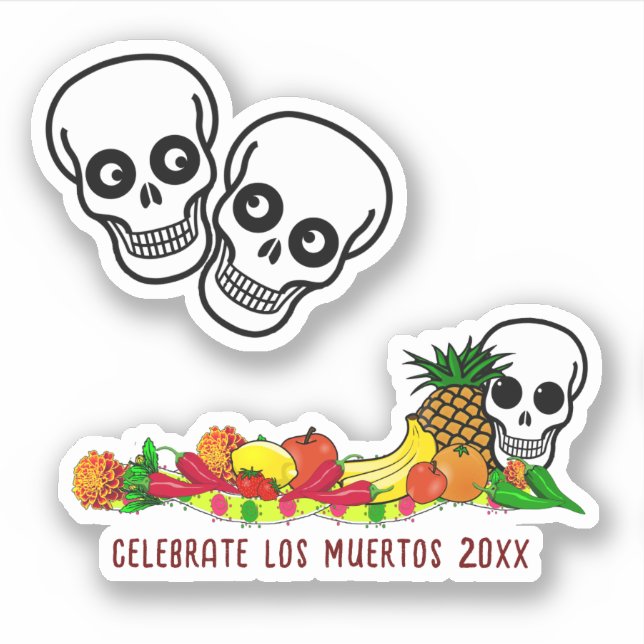 Adesivo Ofertas Para O Dia De Los Muertos (Frente)