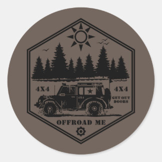 Adesivo OFF ROAD ME Wilderness Bb Classic Round Sticker