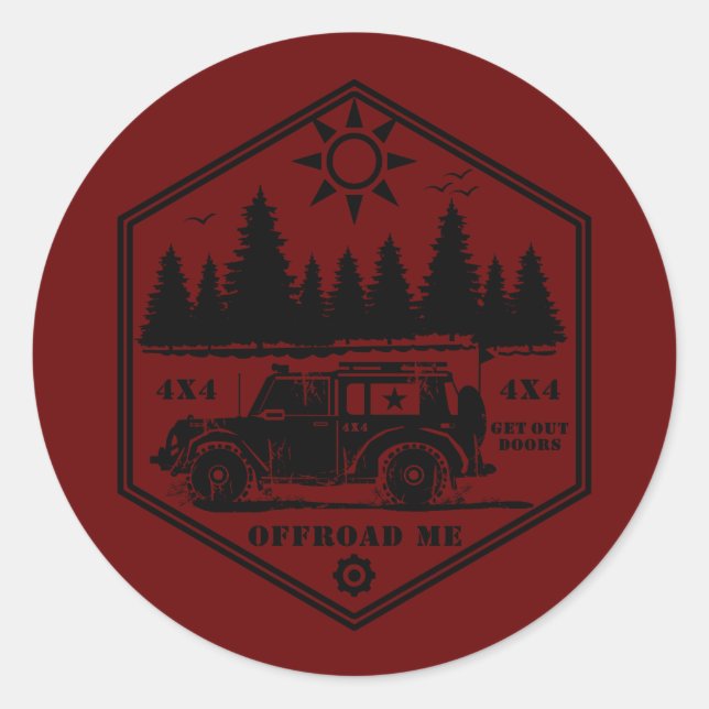 Adesivo OFF ROAD ME Wilderness R Classic Round Sticker (Frente)