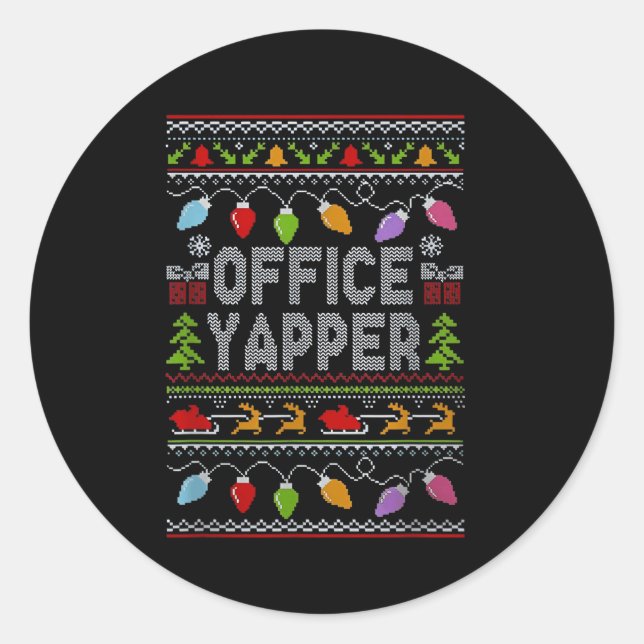 Adesivo Office Yapper Ugly Sweater Christmas  (Frente)