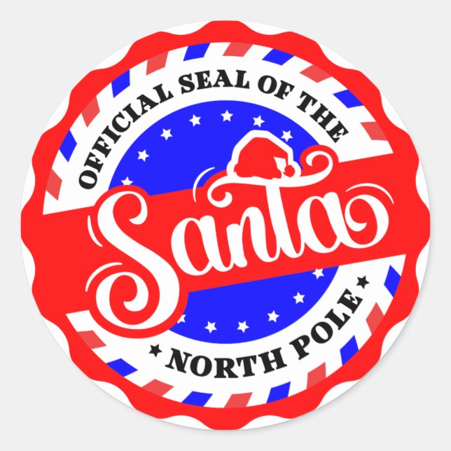 Adesivo Official Seal of the North Pole - Santa (Frente)
