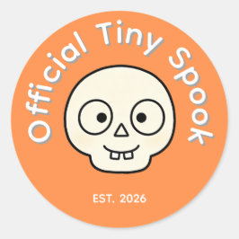 Adesivo Official Tiny Spook Skeleton Halloween Party Favor
