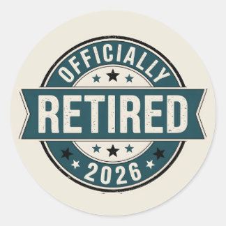 Adesivo Officially retired 2026