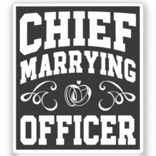 Adesivo Oficial de Casamento Chefe - Designs de Celebrante