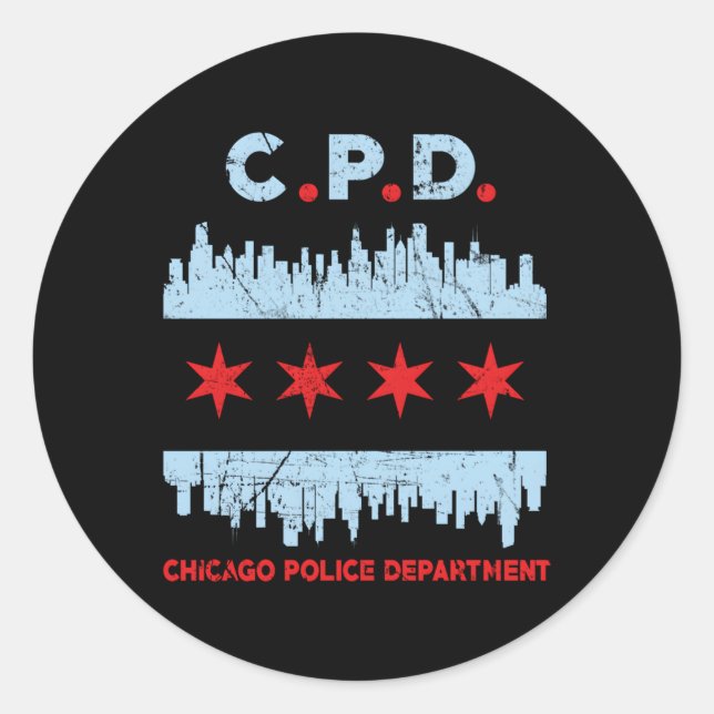 Adesivo Oficial de Polícia de Chicago (Frente)