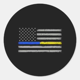 Adesivo Oficial de Polícia de Dispatcher de Linha Dourada 