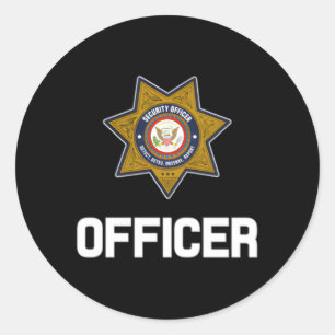 Adesivo Oficial de Segurança Força Crachá Polícia Guarda U
