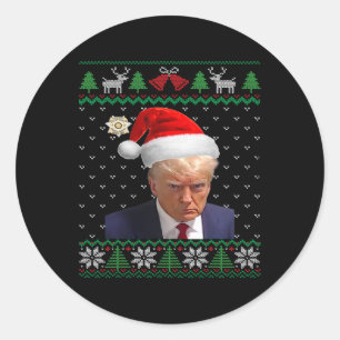 Adesivo Oficial Donald Trump Mug Shot No Natal Feio