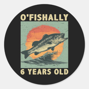 Adesivo Oficialmente 6 Anos Pescador de Peixes Pescador An