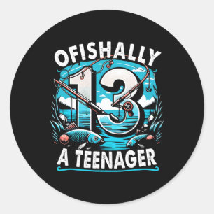 Adesivo Oficialmente Um Adolescente Aniversário De 13 Anos