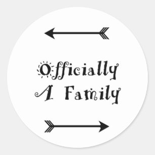 Adesivo Oficialmente uma família - dia da adopção