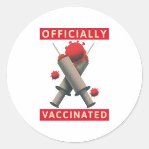 Adesivo Oficialmente Vacinado - Vacinado