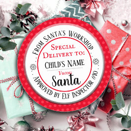Adesivo Oficina do Papai Noel Nome Personalizado