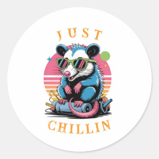 Adesivo Ogambá "Apenas Chillin", Retro Engraçado