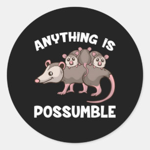 Adesivo Ogambm Qualquer Coisa É A Família Possumble Possum