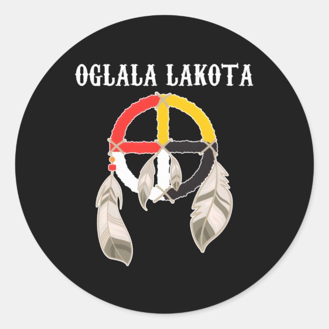 Adesivo Oglala Lakota Sioux South Dakota Medicine Wheel La (Frente)