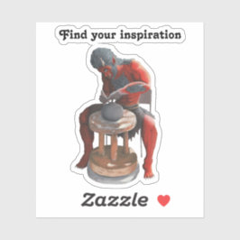 Adesivo Ogre Potter Crafting Pottery Fantasy Art Sticker